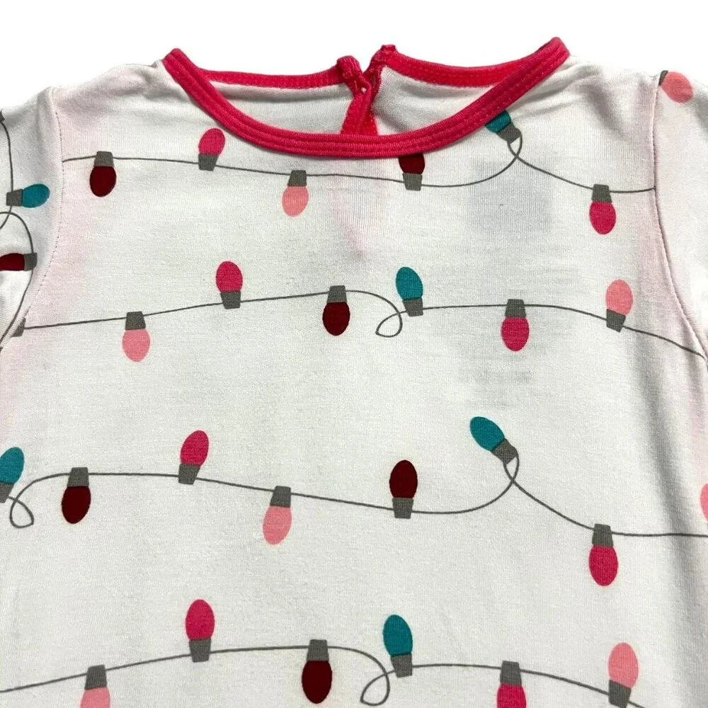 Kickee Pants 0-3m Bamboo Holiday Lights Layette Gown Sleeper